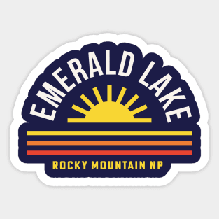 Emerald Lake Rocky Mountain National Park Souvenir Gift Sunrise Sticker